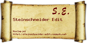 Steinschneider Edit névjegykártya